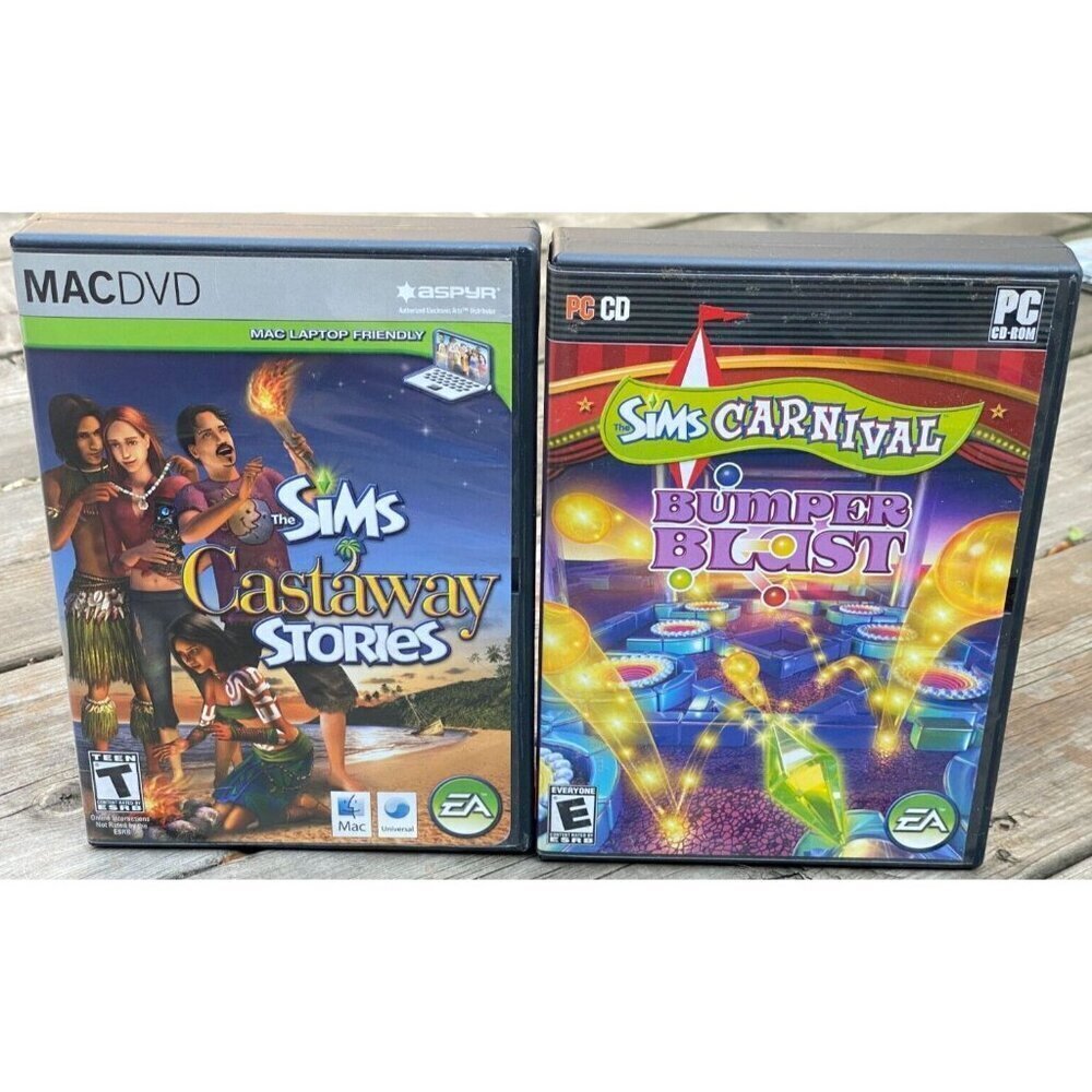 Sims: Castaway Stories (Apple, 2008) MACDVD MAC Laptop Friendly & Bumper Blast